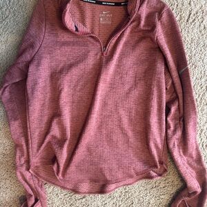 Nike Pink Heather Dri-FIT Half-Zip Pullover